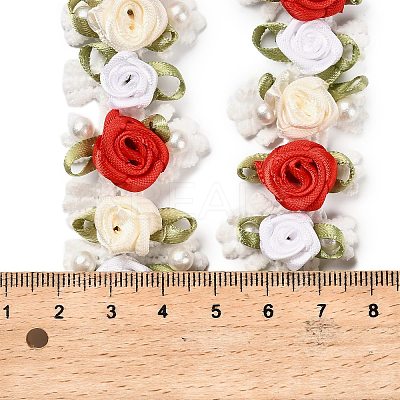 Polyester Flower Embroidery Lace Trim OCOR-XCP0002-60-1