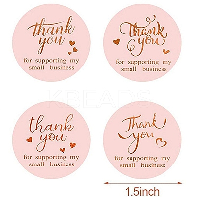 1.5 Inch Thank You Sticker DIY-WH0215-23-1