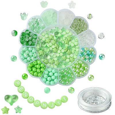 Acrylic Bead Flowers/Stars/Hearts OACR-FS0001-67B-1