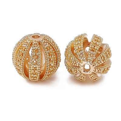 Rack Plating Brass Beads KK-G455-01G-1