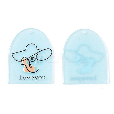 Translucent Cellulose Acetate(Resin) Pendants KY-T040-37-1