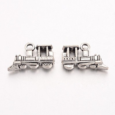Tibetan Style Alloy Train Charms X-TIBEP-2645-AS-NR-1