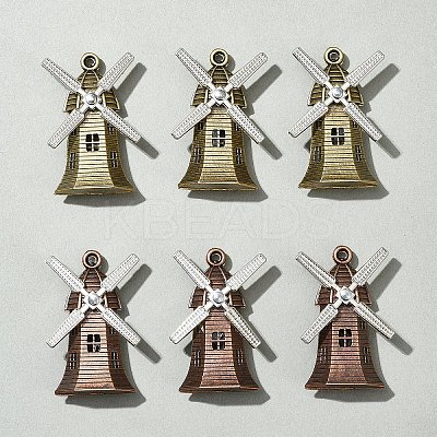 6Pcs 2 Colors Tibetan Style Alloy Pendants FIND-FS0002-56-1