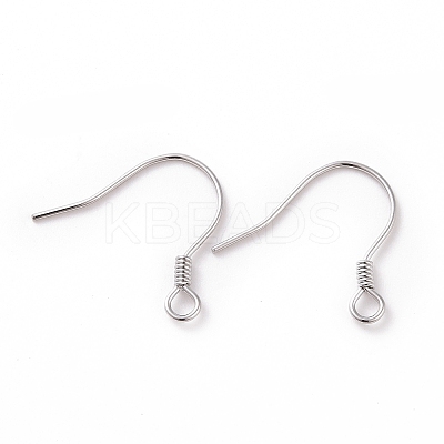 Anti-Tarnish Rhodium Plated 925 Sterling Silver Earring Hooks STER-D035-22P-1