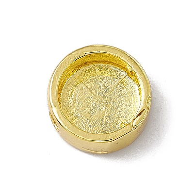 Real 18K Gold Plated Brass Enamel Beads KK-A170-01G-03-1
