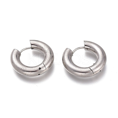 Tarnish Resistant 201 Stainless Steel Huggie Hoop Earrings EJEW-L256-05I-P-1
