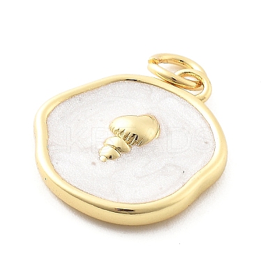 Ocean Theme Brass Enamel Pendants KK-Q029-01H-G-1