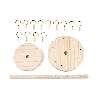Flat Round Wooden Eyeglasses Organizer Holder ODIS-T002-01B-02-1