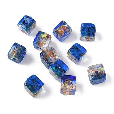 Baking Paint Handmade Gold Sand Lampwork Beads LAMP-P072-01B-03-1
