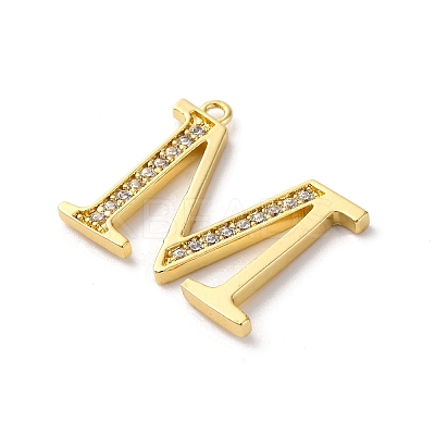 Rack Plating Brass Micro Pave Cubic Zirconia Pendant KK-H449-76G-12-1