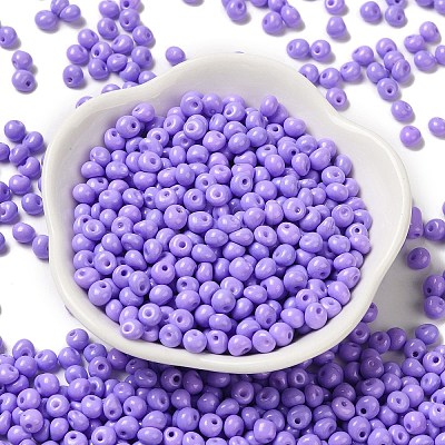 6/0 Opaque Baking Paint Glass Seed Beads SEED-M012-02A-09-1