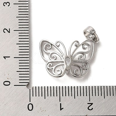 Brass Micro Pave Cubic Zirconia Pendants ZIRC-P114-03P-1