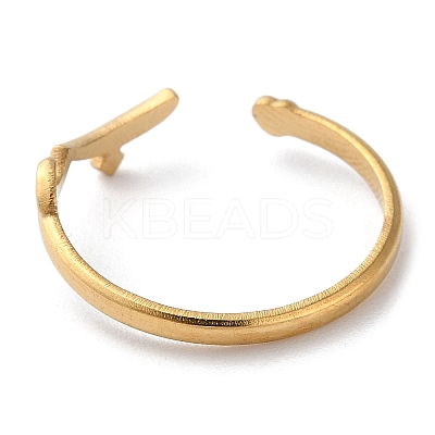 304 Stainless Steel Open Cuff Rings RJEW-H219-01G-1