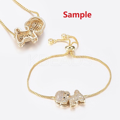 Filigree Flower Brass Micro Pave Cubic Zirconia Pendants ZIRC-L034-03-FF-1
