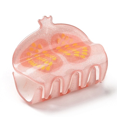 Grapefruit Pattern Acrylic Claw Hair Clips PHAR-G004-02-1