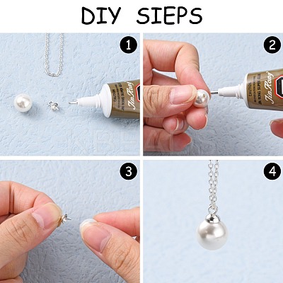 Brass Cup Pearl Peg Bails Pin Pendants KK-H759-29C-S-1