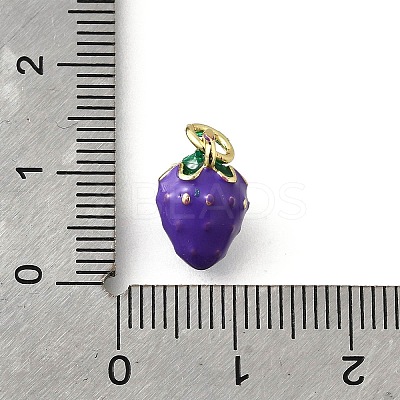Brass with Enamel Charms KK-Q066-01L-G-1