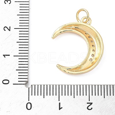 Brass Micro Pave Cubic Zirconia Pendants KK-D357-49G-1