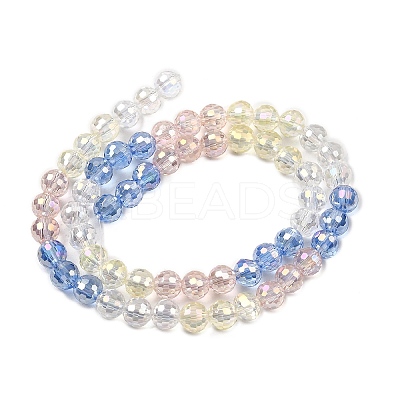 Electroplate Glass Beads Strands EGLA-D300-06-6mm-04-1