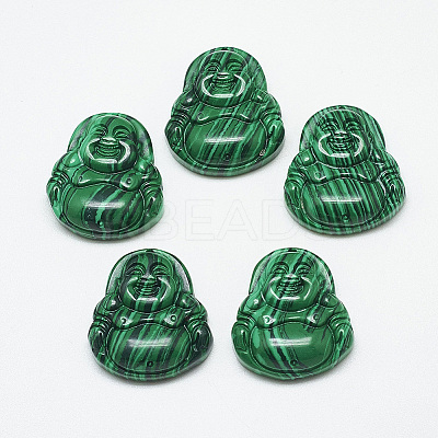 Synthetic Malachite Pendants G-T122-15B-16-1