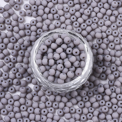 Frosted Colours Glass Beads SEED-S040-03A-06-1