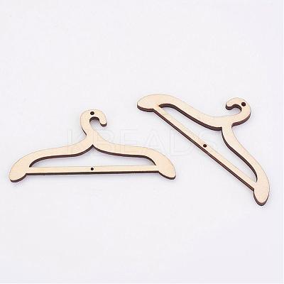 Undyed Wooden Pendant WOOD-K005-10-1