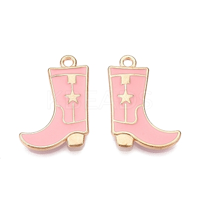 Rack Plating Alloy Enamel Pendants ENAM-G225-01G-05-1