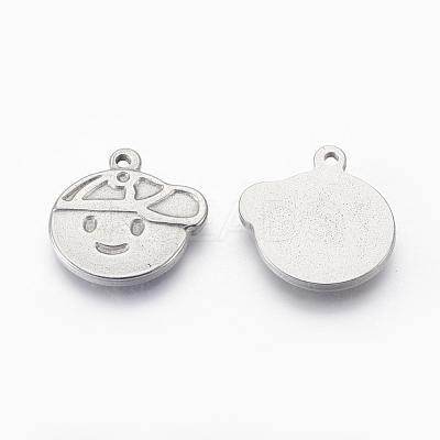 Tarnish Resistant 304 Stainless Steel Pendants STAS-E445-07-1
