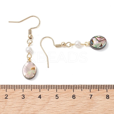 Natural Paua Shell Dangle Earrings EJEW-JE06962-1