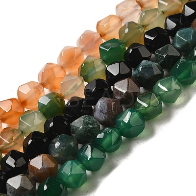 Natural Agate Beads Strands G-T121-08-M-1
