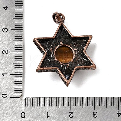 Natural Tiger Eye Pendants G-A297-06R-21-1