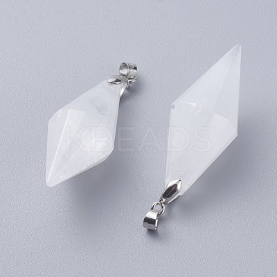 Natural Quartz Crystal Pendants G-G807-D07-1