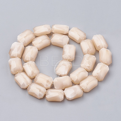 Opaque Solid Color Glass Beads Strands GLAA-N032-04N-1