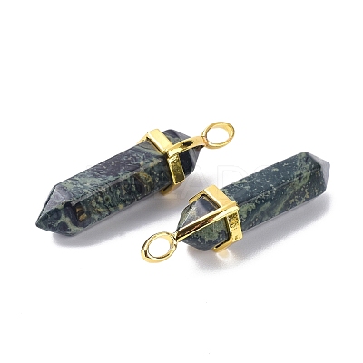 Natural Kambaba Jasper Pointed Pendants G-G025-01G-17-1