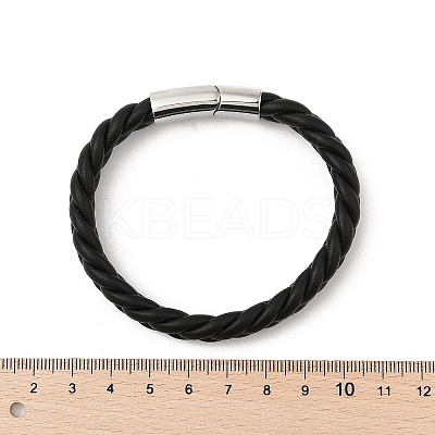 Braided Microfiber Leather Cord Bracelets for Men BJEW-Z081-13P-02-1