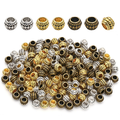 180Pcs 3 Colors Tibetan Style Zinc Alloy European Beads FIND-CA0006-27-1