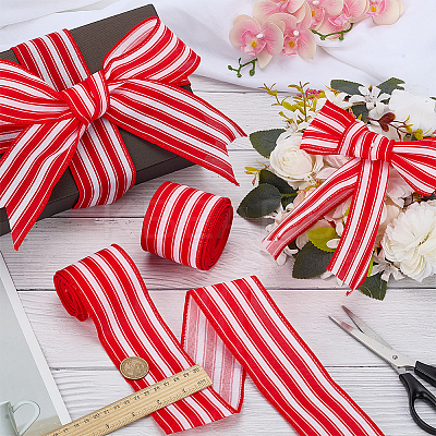 Burlap Ribbons SRIB-WH0011-384A-1