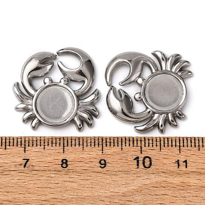 304 Stainless Steel Cabochon Settings STAS-P406-07P-1