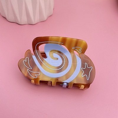 Cellulose Acetate Vortex Pattern Claw Hair Clips PW-WG2CCE7-03-1