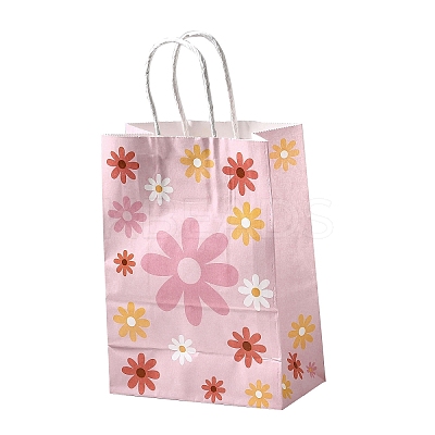 Rectangle with Sunflower Pattern Paper Gift Bags CARB-L012-01E-1