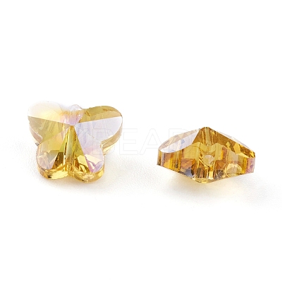 Transparent Electroplate Glass Beads GLAA-P037-02A-AB03-1