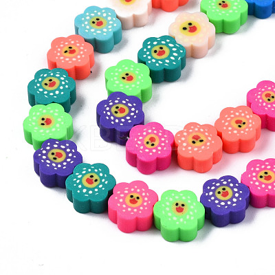 Handmade Polymer Clay Beads Strands CLAY-T020-03-1