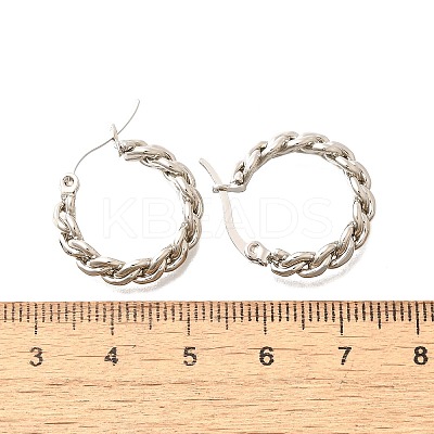 201 Stainless Steel Hoop Earrings EJEW-Q026-14P-B-1