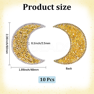 Resin Rhinestone Hotfix Rhinestone Iron on/Sew on Cloth Patches DIY-WH20063-030F-1