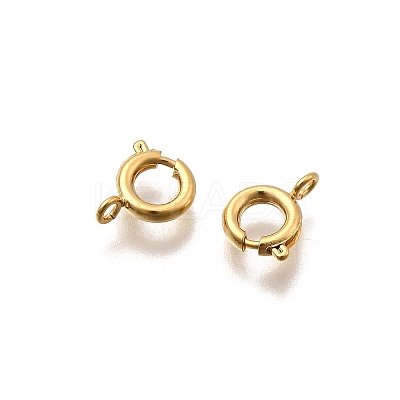 Eco-friendly Brass Spring Ring Clasps KK-D082-01F-G-1