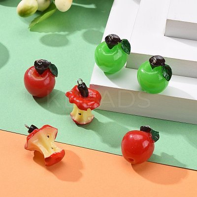 30Pcs 3 Style Resin Pendants RESI-LS0001-02P-1