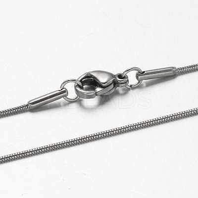 Tarnish Resistant 304 Stainless Steel Snake Chains Necklaces LS-STAS-F094-23P-1
