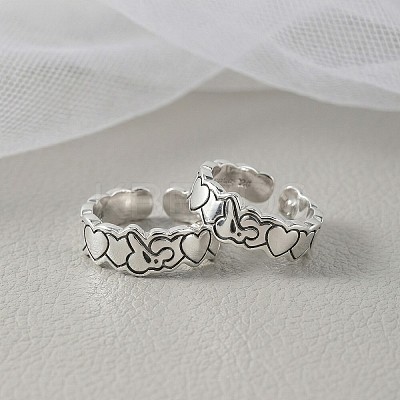 Brass Enamel Cuff Open Rings WG2449E-02-1
