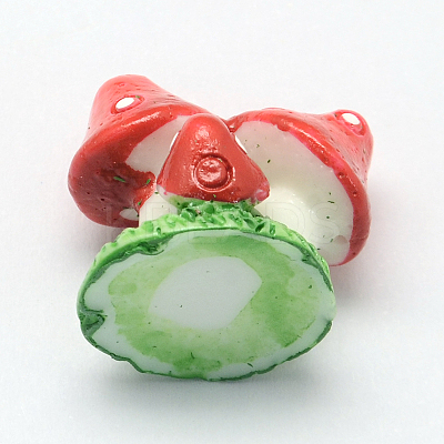 Autumn Theme Mushroom Resin Decoden Cabochons CRES-R183-06D-1