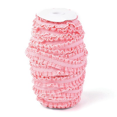 Lattice Double Ruffle Elastic Nylon Ribbon NWIR-O010-03G-1